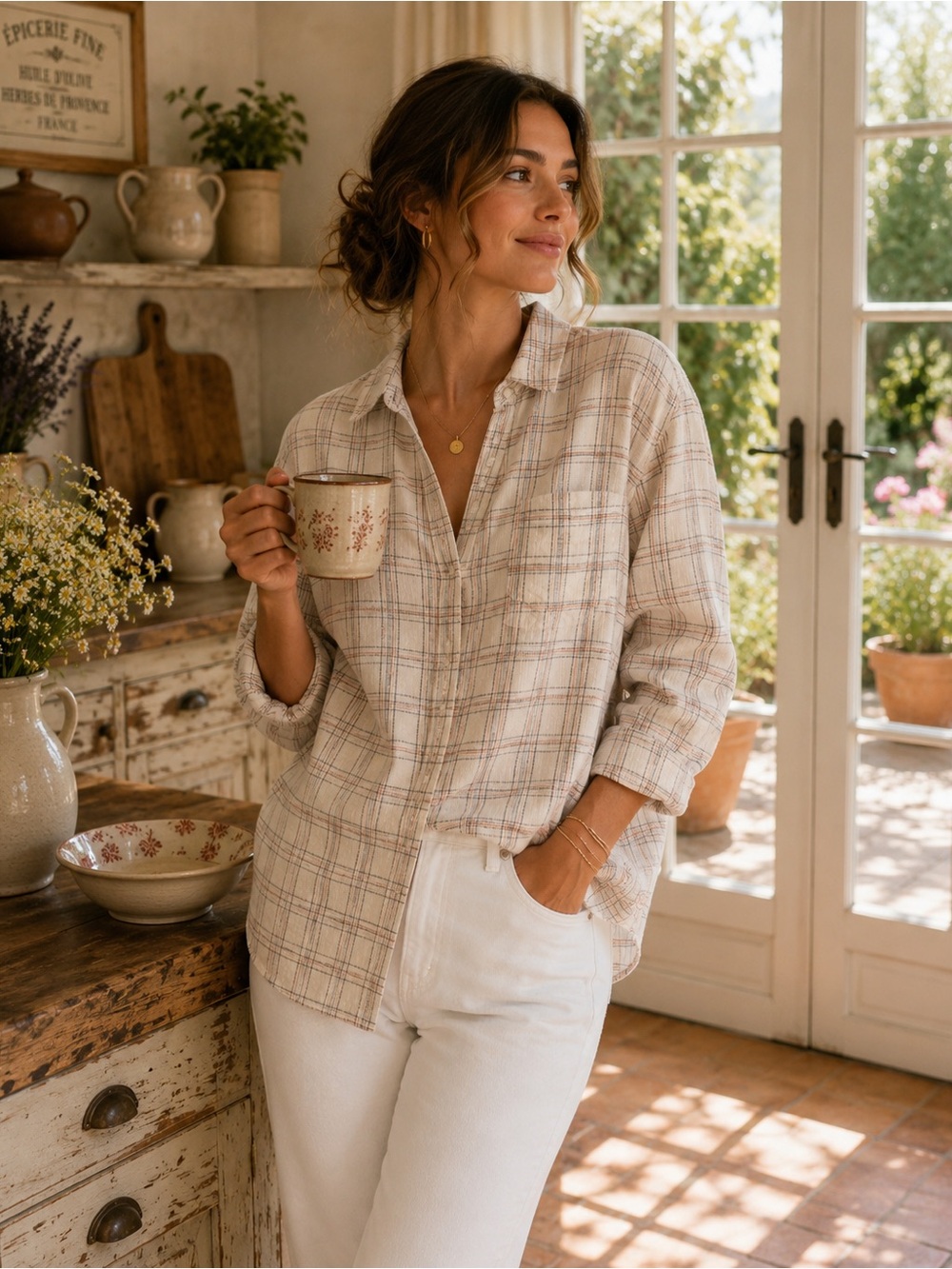 Madewell Corduroy Oversized Ex-Boyfriend Shirt Lombard Plaid